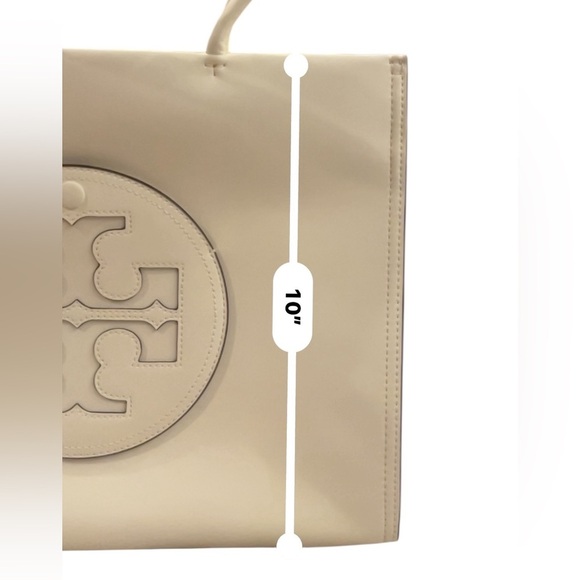 Tory Burch Perry Triple-Compartment Tote White Leather Bag 14”x10”x4” Brand New - Picture 6 of 9